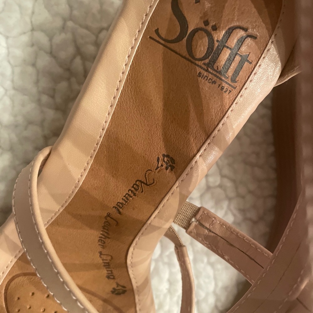 Sofft wedge leather sandals women 7M - Picture 5 of 6